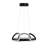 Modern Adjustable Chandelier, Black Aluminum Body, 12.6 x 12.6 x 5.9 inches | Height Adjustable 0-31.5 inches | LED Socket 4000K, 60-80 Watt | Elegant Design for Living Room, Dining Room & Entryway Lighting-924843008