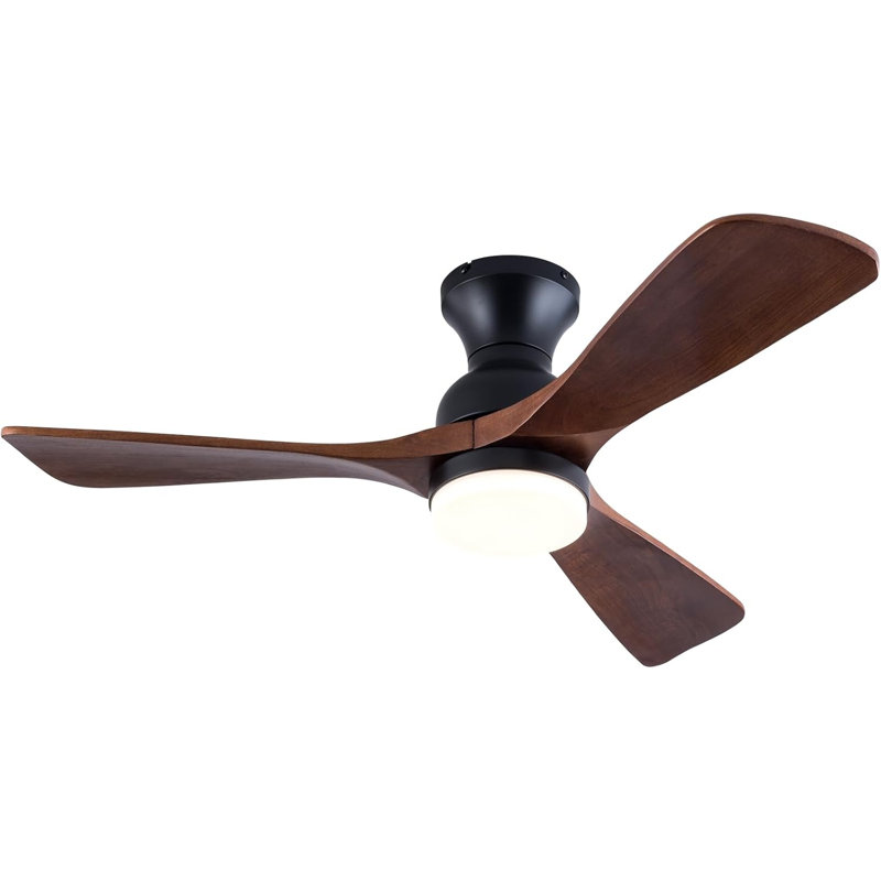 Ventilateurs de plafond avec lumières, 230 tr / min, Blanc, Bois naturel