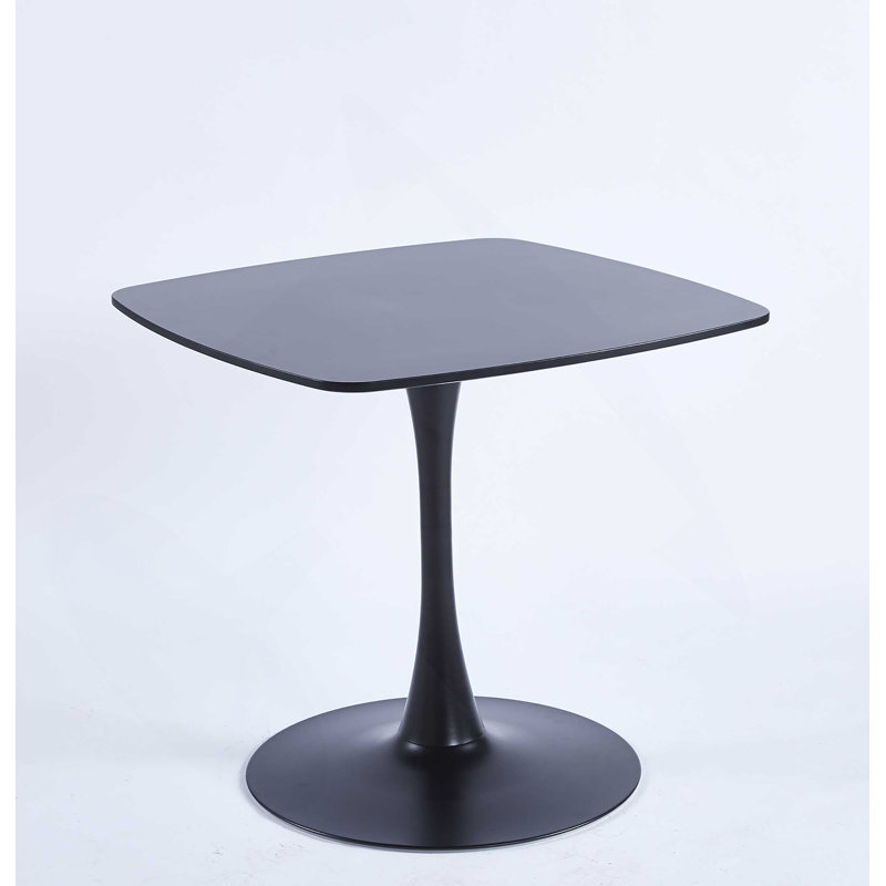 Table de salle à manger, table de salle à manger en panneau de fibres à densité moyenne, table de cuisine, bureau Exect, Noir