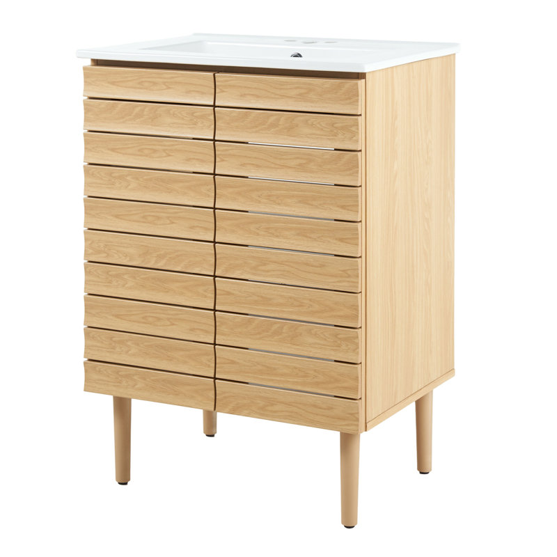 Ensemble de meuble-lavabo simple 24 po Aubert, Naturel
