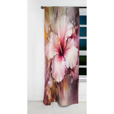 Guidi - rideau occultant floral hibiscus - 1 panneau