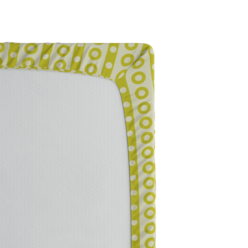 Microfiber Fitted Sheet, Twin XL Fitted Sheet, Avocado Green Geometric 1