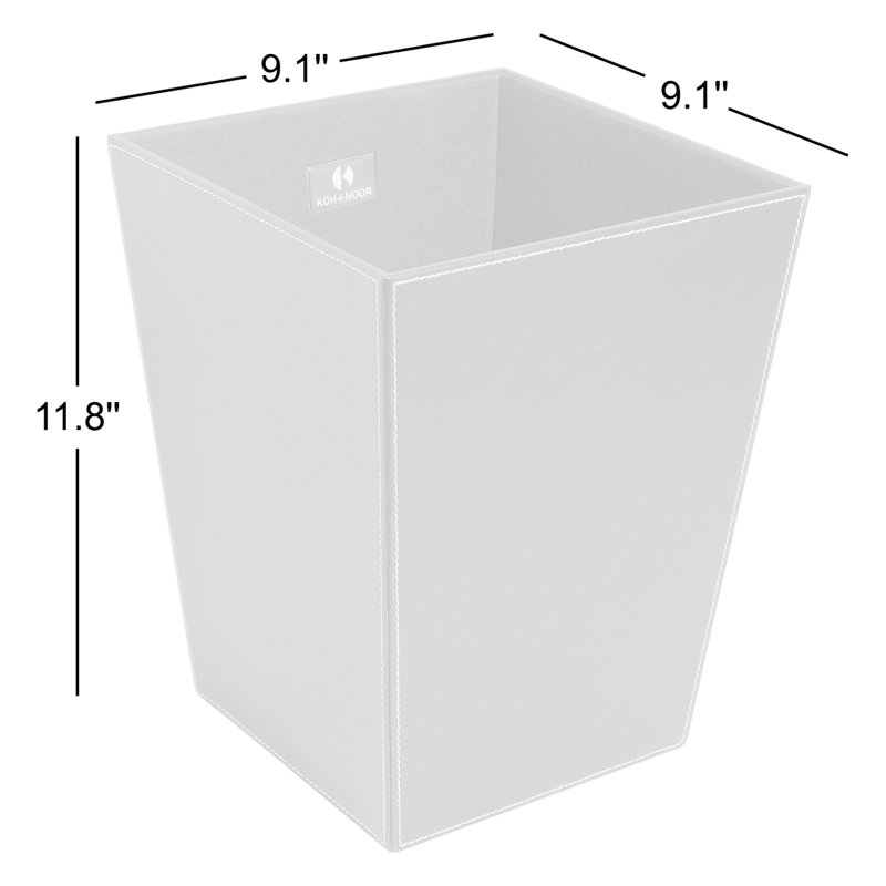 Ecopelle 1.3 Gallons Waste Bin, Gray