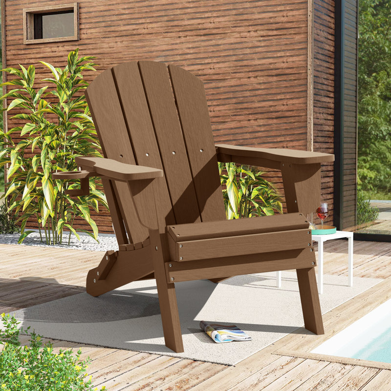 Chaise Adirondack bleu marine, Brun