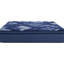 Grand lit bleu multi de 14 pouces avec unité de poche, mousse à mémoire de forme et couches, housse en tissu super doux comprimé roulé