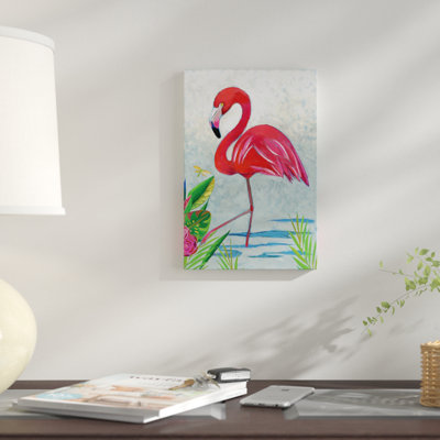 «Vivid Flamingo I», impression sur toile tendue