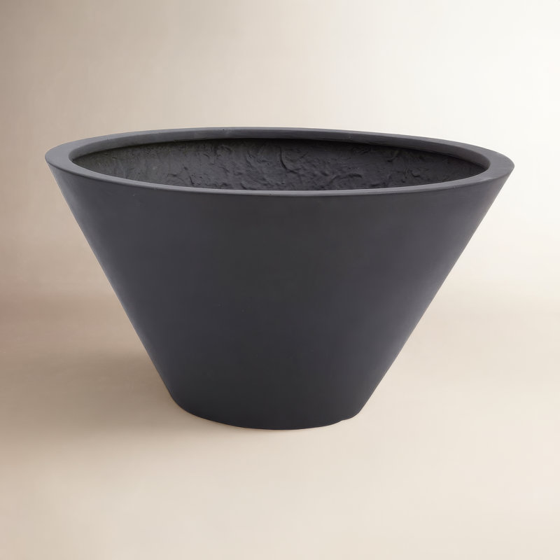 Pot à fleurs Neo, H 13,25 po x l 23,5 po x P 23,5 po, Noir