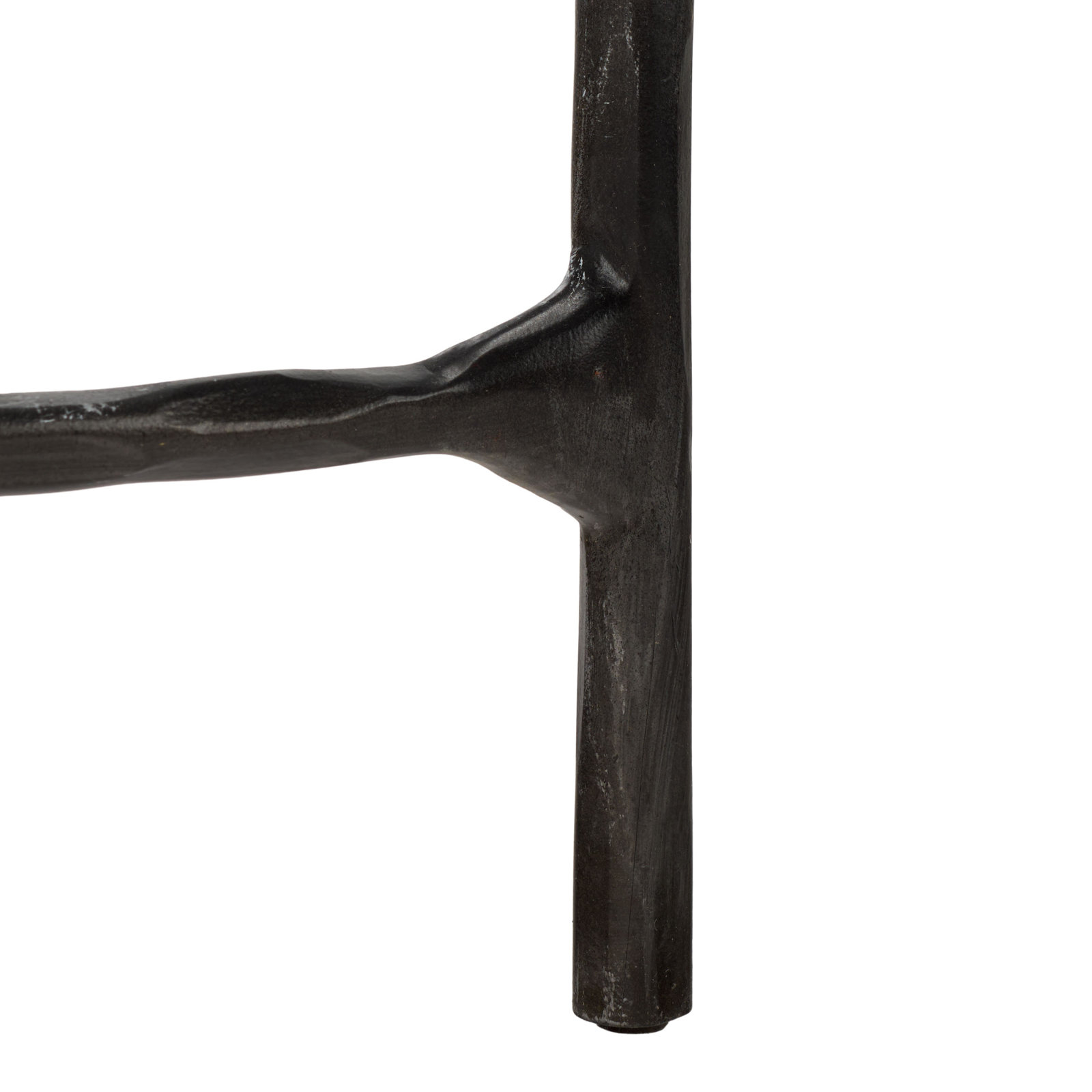 Evelynn 48'' Console Table, White Marble, Black