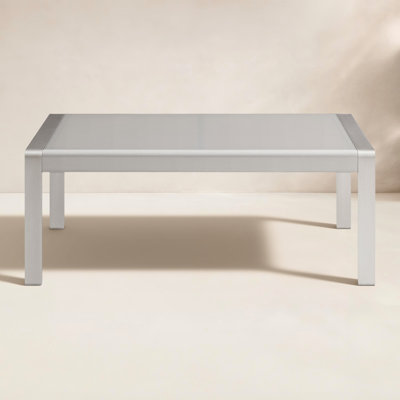 Magers Aluminum and Tempered Glass Outdoor Coffee Table