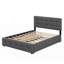 Lit plateforme tapissier Rahaan avec 2 tiroirs et 1 lit gigogne simple TG-17023942