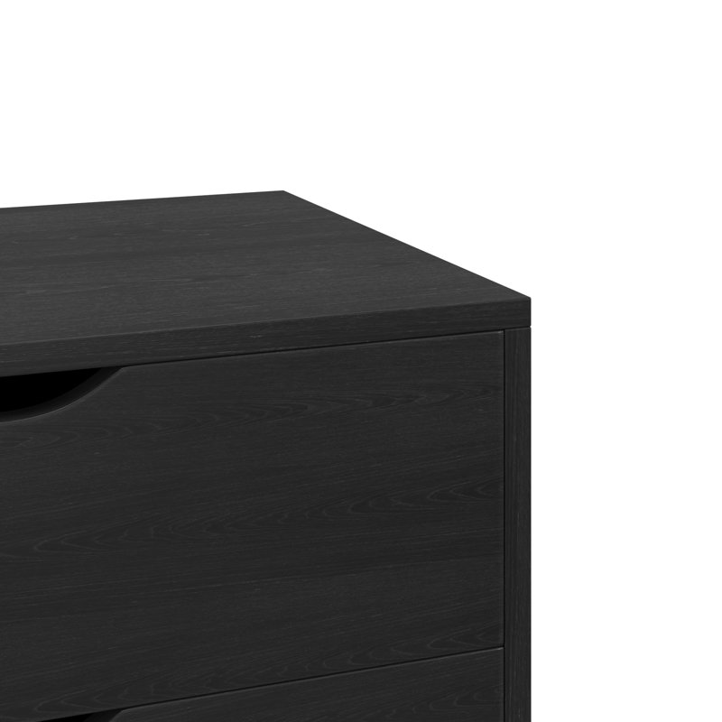 Table de chevet 2 tiroirs Indra, Noir
