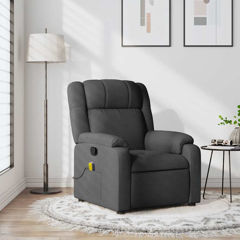 Fauteuil de massage inclinable en mousse de polyester gris, Grey