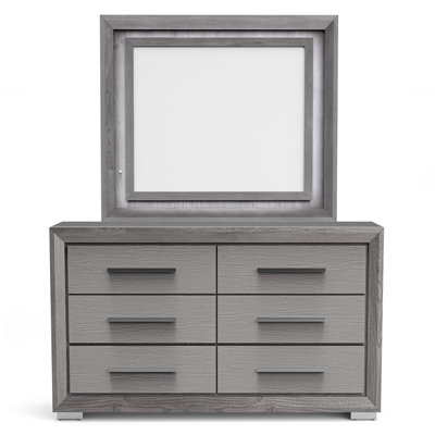 Commode 6 tiroirs avec miroir Yanil Davydov