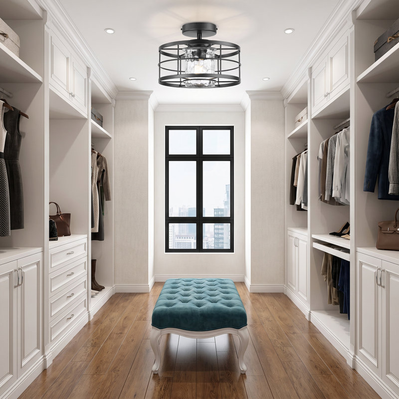 Plafonnier semi-encastré 11 po Modern, Black