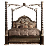 Sovereign Upholstered King Canopy Bed