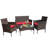 Rifiki 4 - Person Patio Conversation Set with Cushions-294053896-294053902