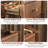 Solid Wood Vanity Set with Mirror & Stool, Makeup Table with Reversible Cabinet, LED Glass Top & Adjustable Storage