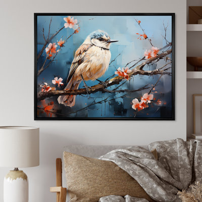 «Winter Birds On Snowdrops Branch» sur toile