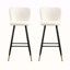 Tabouret de bar de style moderne, avec des pieds en métal à sièges blancs et des extrémités dorées, convenant à divers styles de décoration