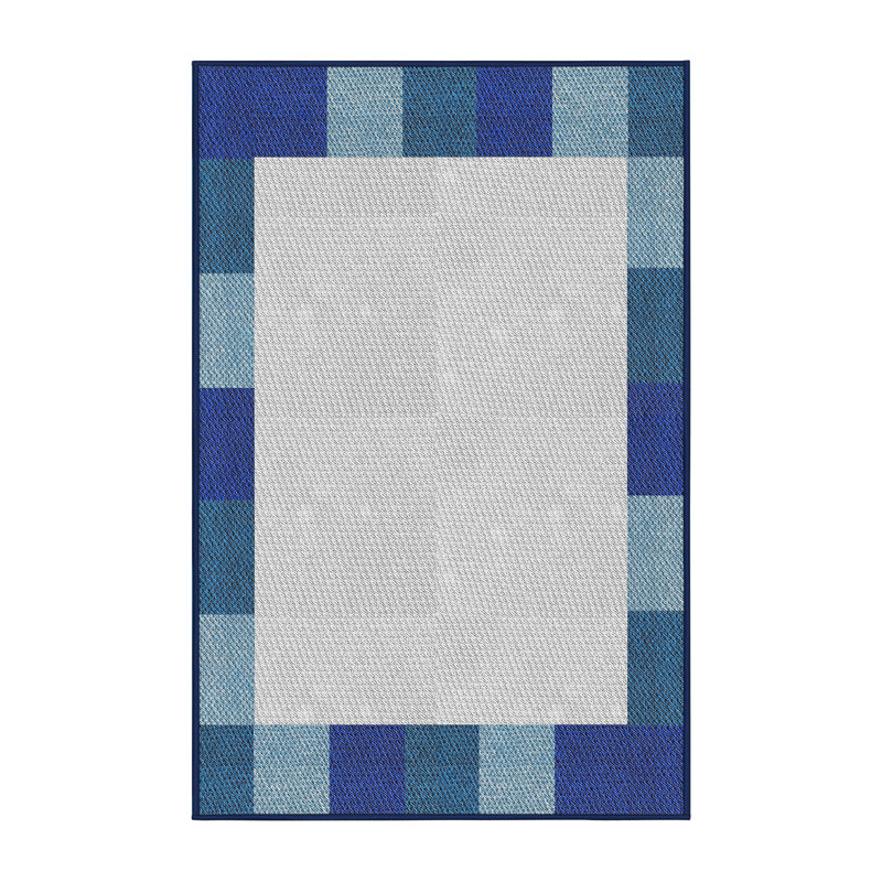 Tapis mauve/gris à motifs, Rectangle 5 pi x 7 pi