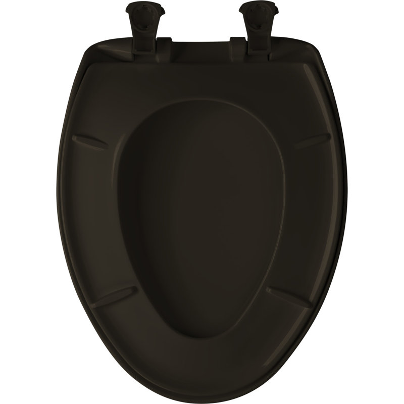 Siège de toilette allongé en plastique, Espresso brun