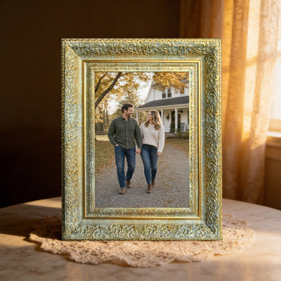Antique Gold 1PC Ornate Picture Frame for 11" x 14" Photos and Office Decor