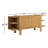Santo 72" Honey Oak Solid Wood Sideboard Magnetic Close Doors Buffet Cabinet for Dining Room and Entryway