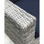 Chaises de patio grises - assise confortable, dossier coussiné, tissu