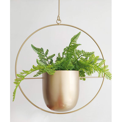 Boho  Metal Plant Hanger,Metal Wall And Ceiling Hanging Planter, Modern Planter, Mid Century Flower Pot Plant Holder, Minimalist Planter For Indoor Outdoor Home Decor
