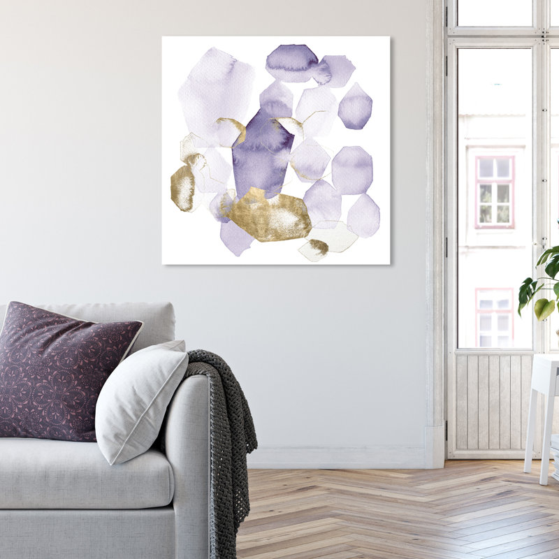 « améthyste bijou », art sur toile Kylan, H 36 po x l 36 po x P 1,5 po