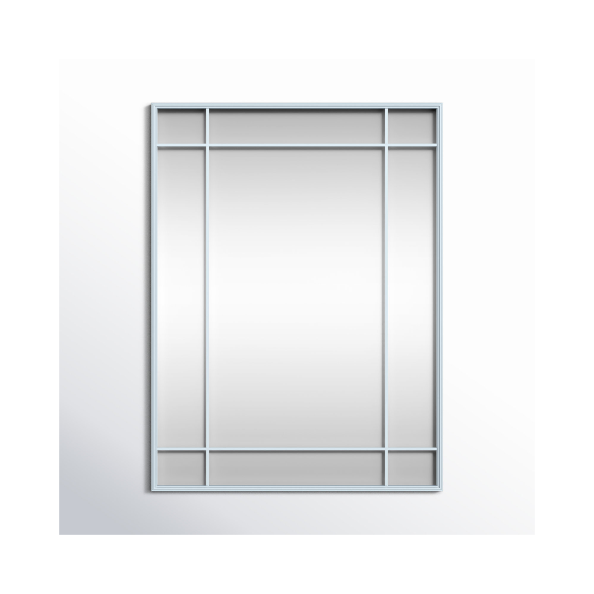 Chancey Iron Rectangle Wall Mirror, 40"H x 30"W, Silver