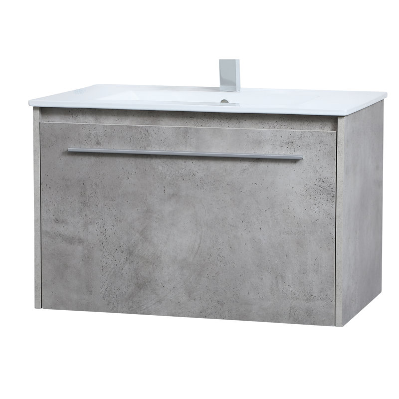 Ensemble de meuble-lavabo simple 30 po Tessa, Gris béton