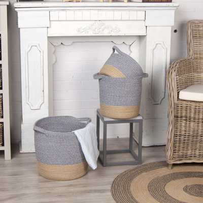 Ensemble de paniers en jute 3 pièces