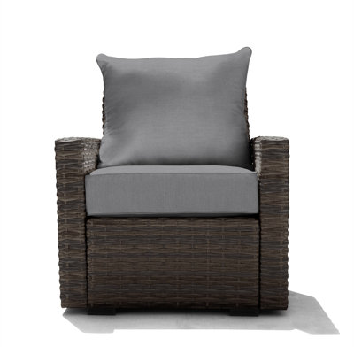Camel Wicker Outdoor Lounge Chair