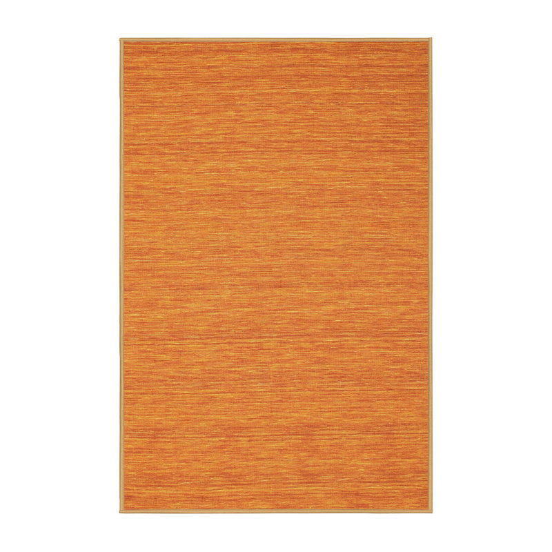 Tapis contemporain orange, Rectangle 7 pi x 10 pi