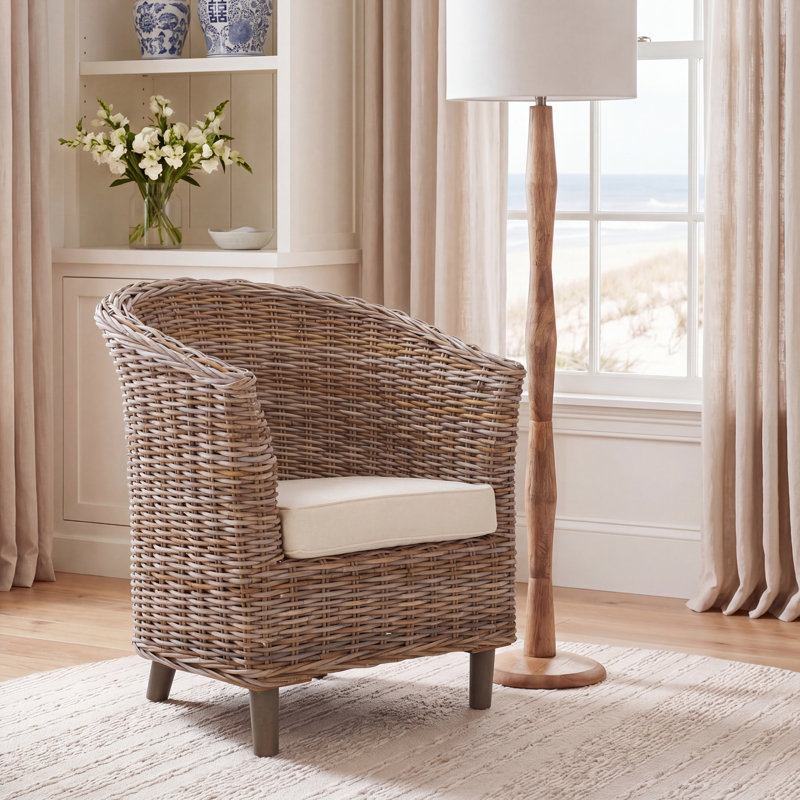 Iraan Rattan Barrel Chair, Natural