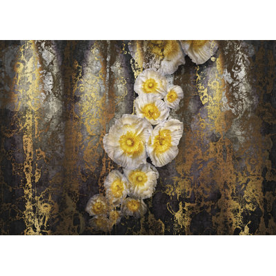 Mira 3.68m L x 254cm W Floral and Botanical Tile/Panel Wall Mural
