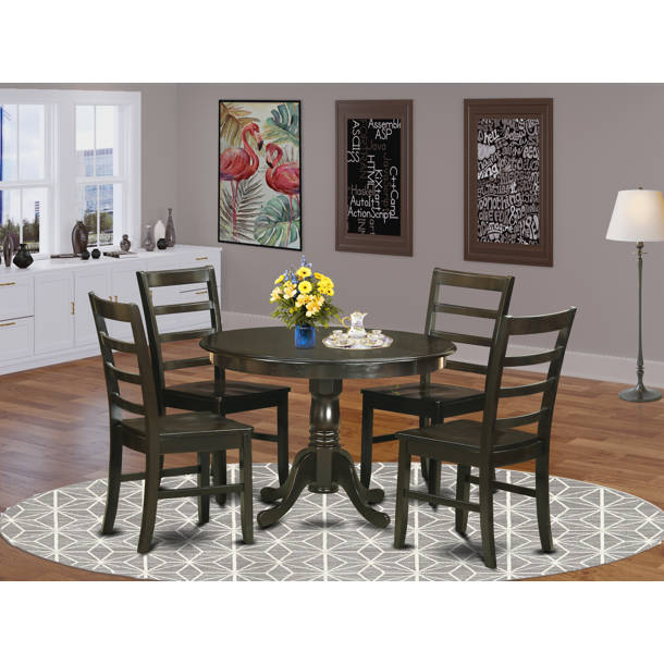 Alcott Hill® Devoe Round Solid Wood Dining Table & Reviews | Wayfair