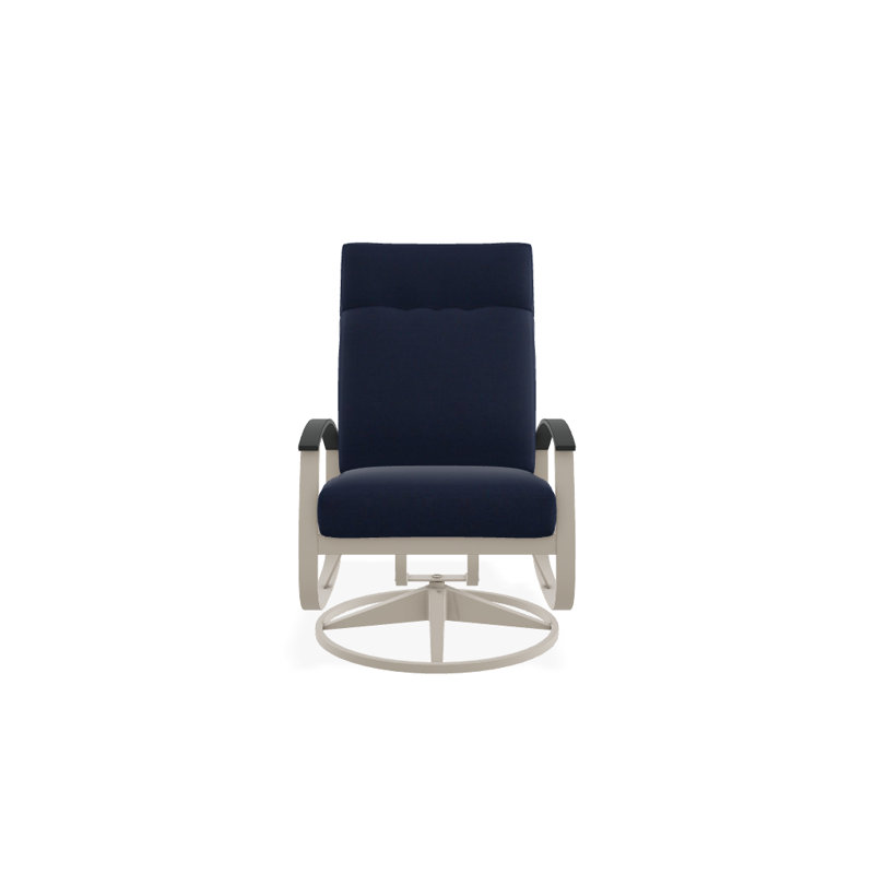 Belle Isle Outdoor Rocker Chair, Blend Indigo, Gloss White, Classic Graphite P30