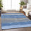Premium Machine Washable Tweedy Blue Rug