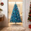 Arbre de Noël artificiel bleu 6 pi avec 1000 branches et support pliable pour Noël-1261384587