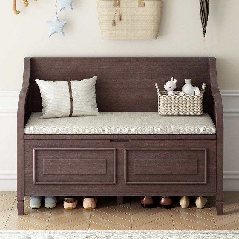 Banc de rangement pour chaussures 42 po avec banc d'entrée, Espresso