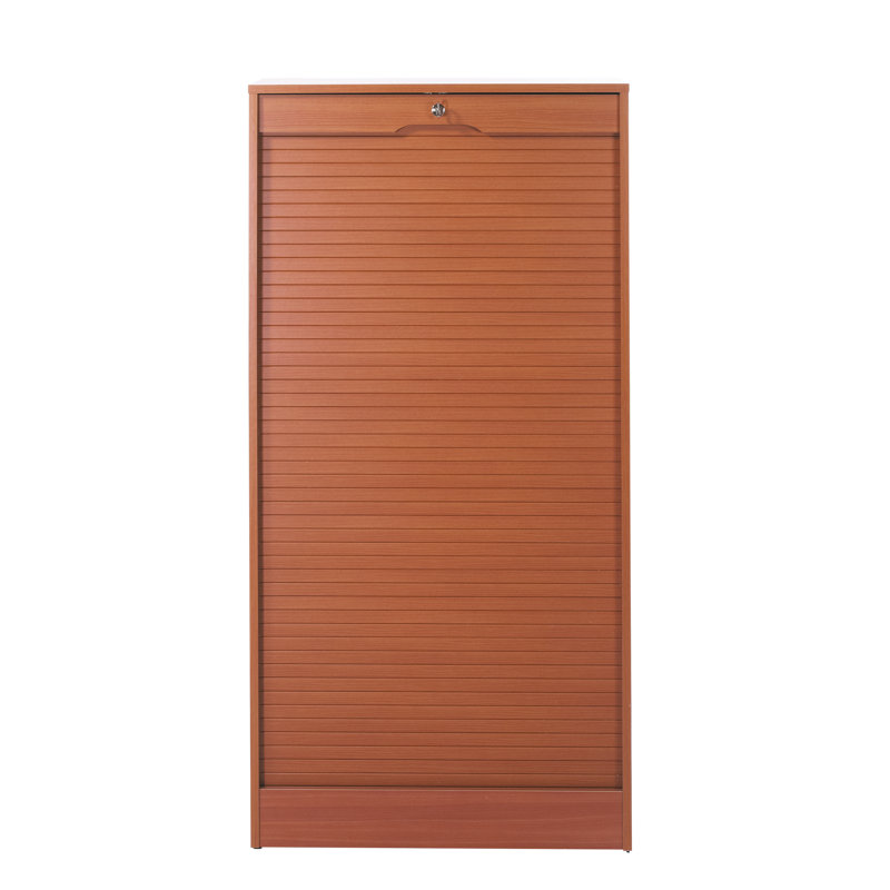 Cauley 1 -Door 16 -Shelf Tambour Unit, Cherry