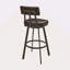 Tabouret de comptoir pivotant en métal brun avec similicuir brun