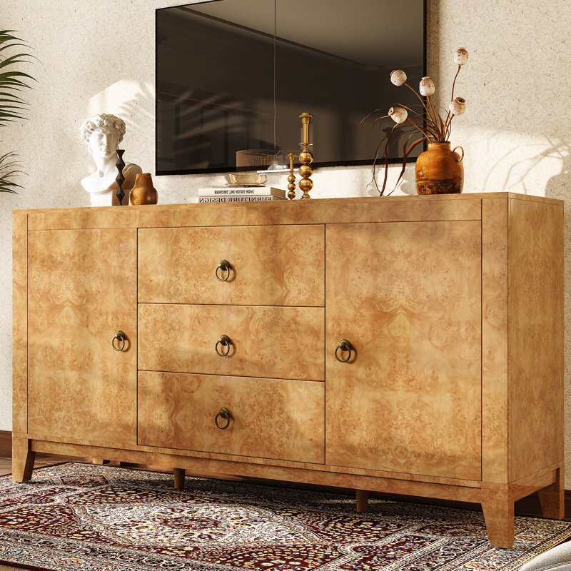 Buffet Dorne 60 po avec tablettes réglables Dorne, Jaune