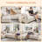 143" U Shaped Cloud Modular Sofa With 2 Ottomans-522017276