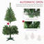 Arbre de Noël artificiel de 4 pi de hauteur avec 208 branches, 100 lumières DEL blanc chaud ou coloré, ouverture automatique-1469785918