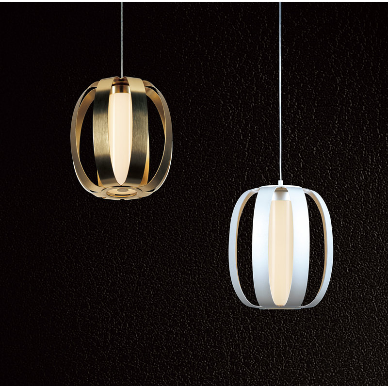 Luminaire suspendu à sphère 1 lumière à DEL philipston, Argent, H 12 po x l 10,7 po x P 10,7 po