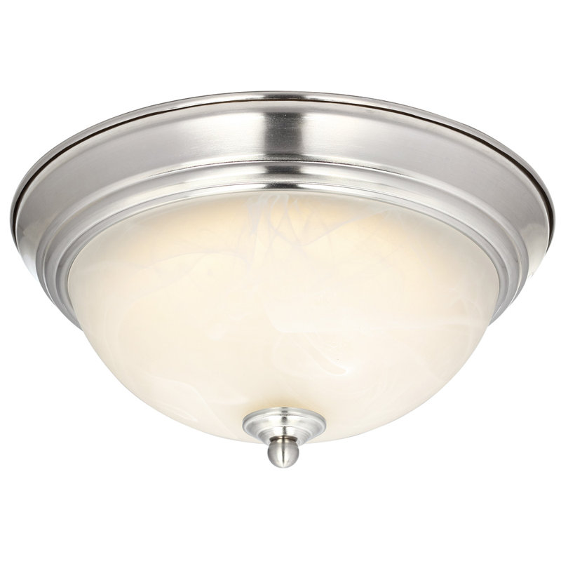 Morse Glass LED Flush Mount, Brushed Nickel