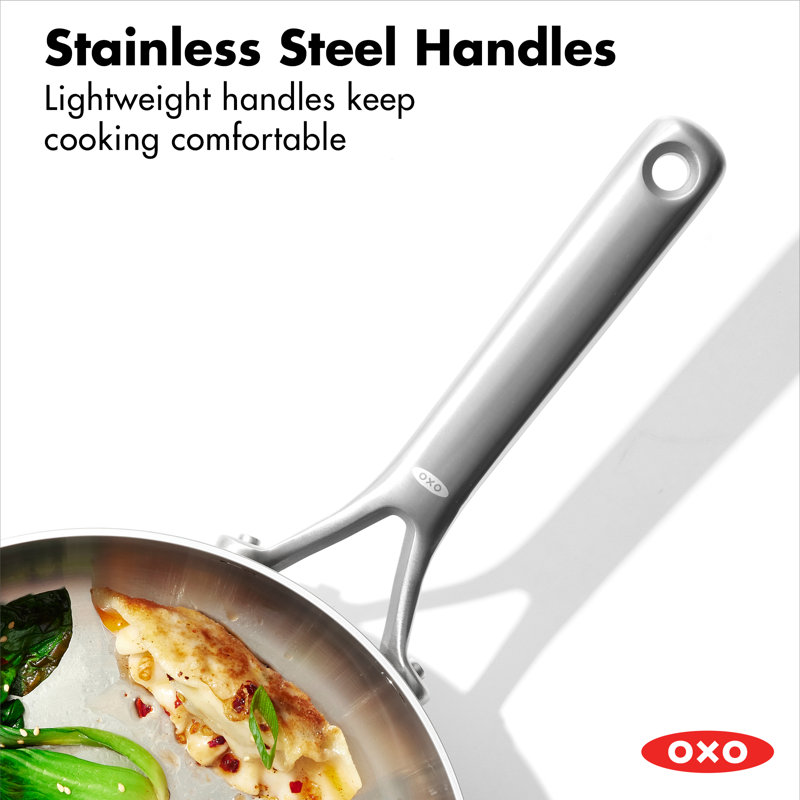 OXO Mira 3-Ply Stainless Steel Sauté Pan With Lid, 3.25 Qt